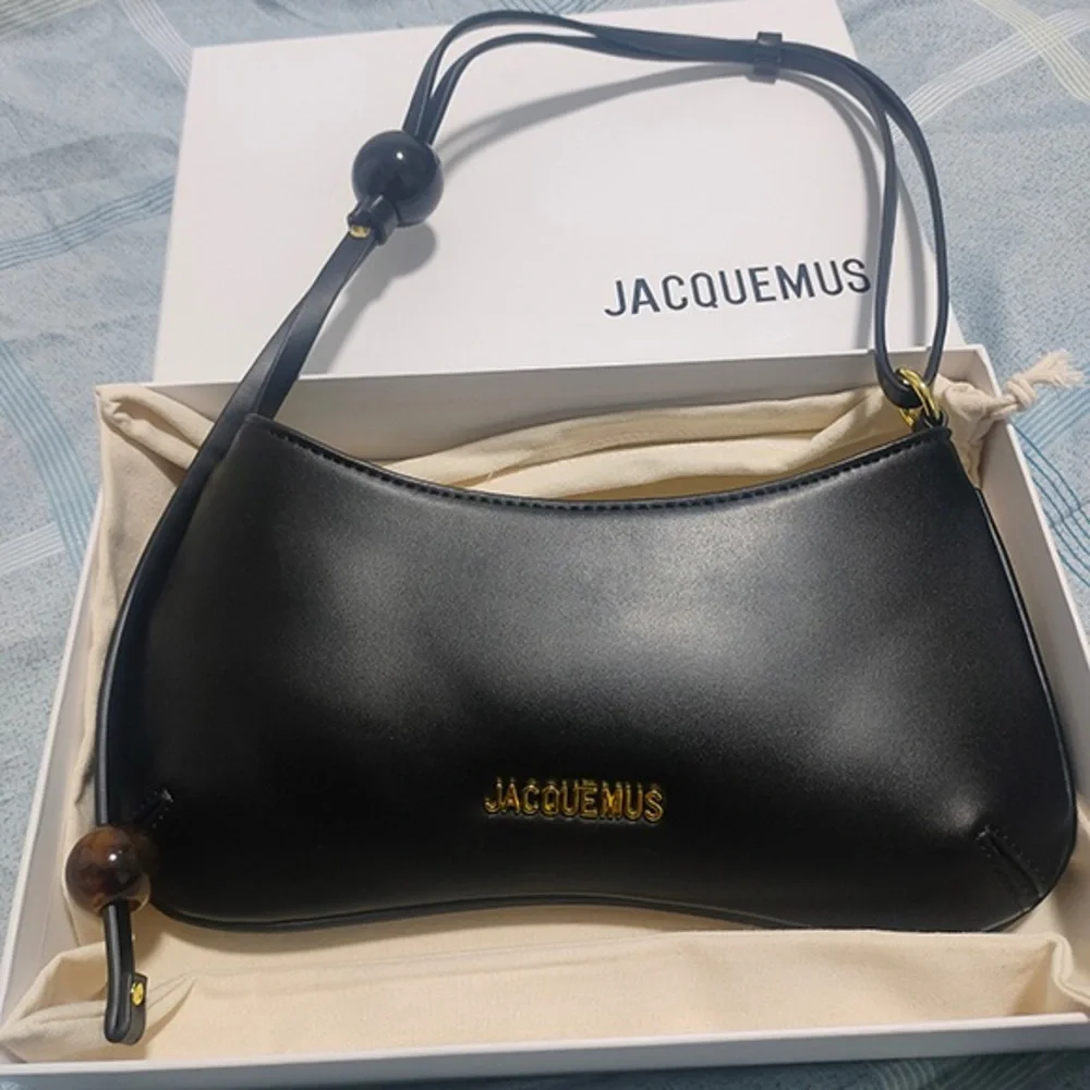 Jacquemus Black Leather Crossbody Bag - Picture 1 of 7
